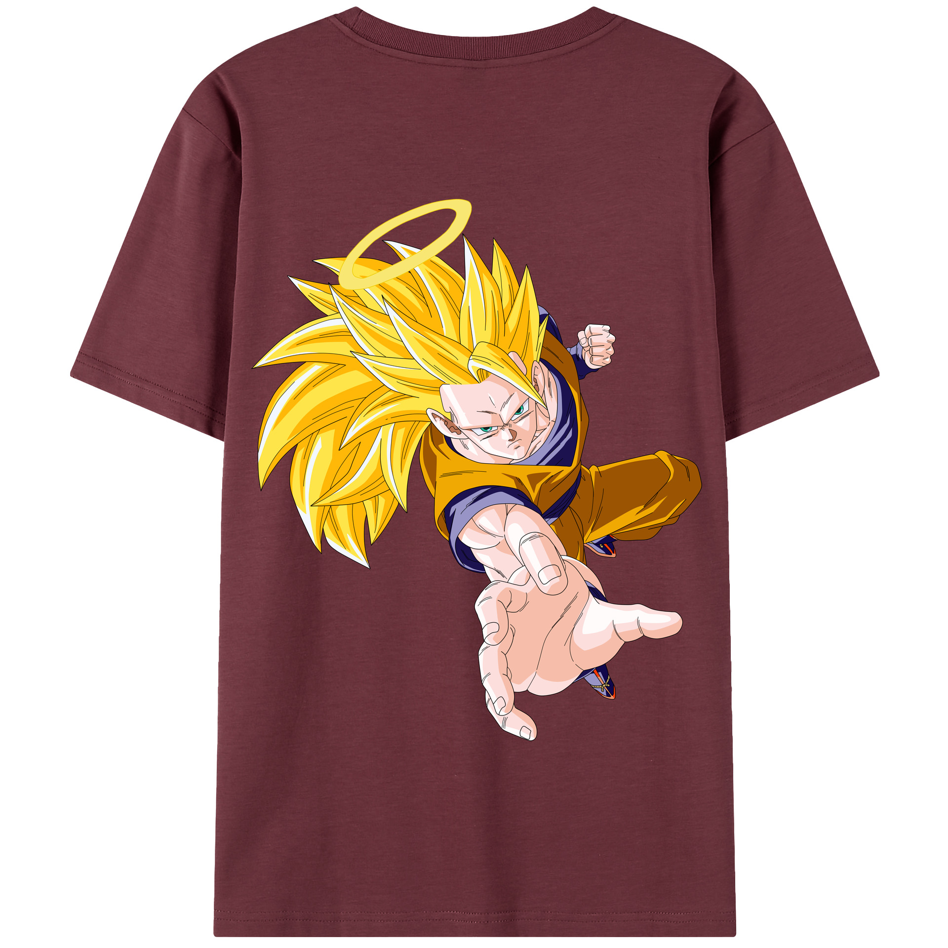 （画像用） ドラゴンボール 孫悟空（そん ごくう）Son Goku カカロット DRAGON BALL Kakarotto 綿100％半袖Tシャツ（背面プリント）